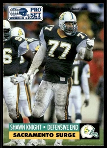 1991 Pro Set WLAF Inserts Shawn Knight Sacramento Surge #29 - Picture 1 of 2