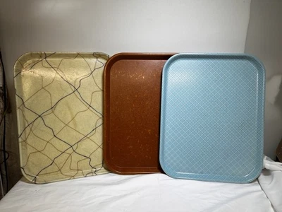 Lot of 3 Vintage Cafeteria Cambro Camtray Bolta KYS-ITE Serving Tray 18” x 14" - Image 1 of 4