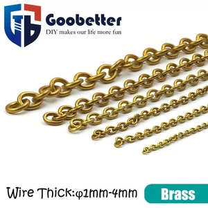 Metallkette aus Messing 4mm-15,6mm Ankerkette feine Kette Meterware Gliederkette - Bild 1 von 7