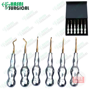 Dental Twist Point Root Elevators - Luxating Tooth Extraction Surgical 6pcs Set - Picture 1 of 8