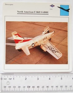 North American F-86D Sabre - USA - Interceptor - Collectors Club Card - Bild 1 von 1