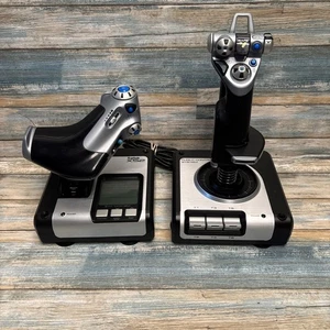 Logitech X52 Professional Flight Simulator Hotas Flight Stick and Throttle USB - Picture 1 of 14