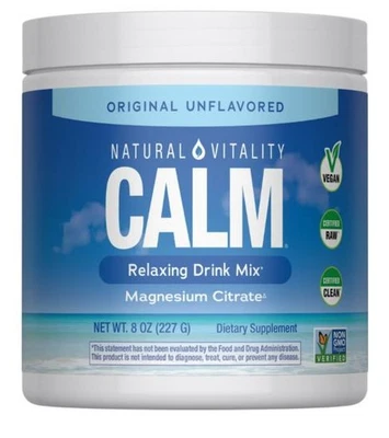 Polvo de citrato de magnesio CALM | 8 OZ | sin sabor | vegano | de Natural Vitality Foto 1 de 4