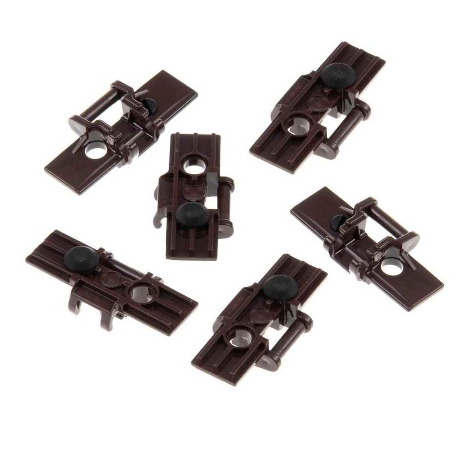 6x Lego Technic Chain Links 5x3x1 Brown Chain Rubber Stud Black 24375 57518 - Image 1 of 1