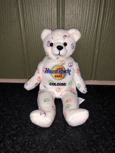 Hard Rock Cafe COLOGNE Germany Herrington Teddy Bear 2004 Soft Plush Beanie Toy - Picture 1 of 8