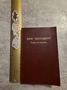 KJV Pocket New Testament with Psalms and Proverbs, Brown Leatherflex, Red Letter - Picture 1 of 6