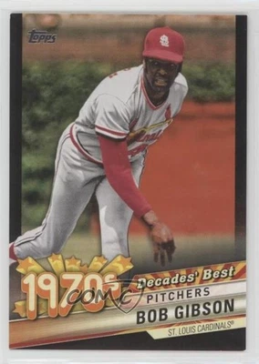 2020 Topps Decades Best Pitchers Black /299 Bob Gibson #DB-31 HOF - Image 1 of 2