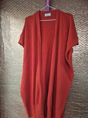 Box2 Size 20 / 24 Orange Cap Sleeve Open Front Cardigan * (825/227) - Image 1 of 4