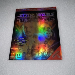 Star Wars Episode 1 Phantom Menace Official Strategy Guide holo foil variant vgc - Picture 1 of 24