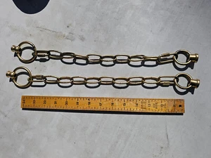 "Par 24FF94 CADENAS DE CANDELABRO, ORO PINTADO, 3/8"" ROSCADO CADA EXTREMO, 15,5" - Imagen 1 de 3