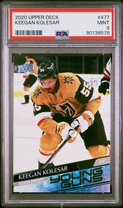 2020-21 Upper Deck #477 Keegan Kolesar Young Guns RC ROOKIE PSA 9 Mint
