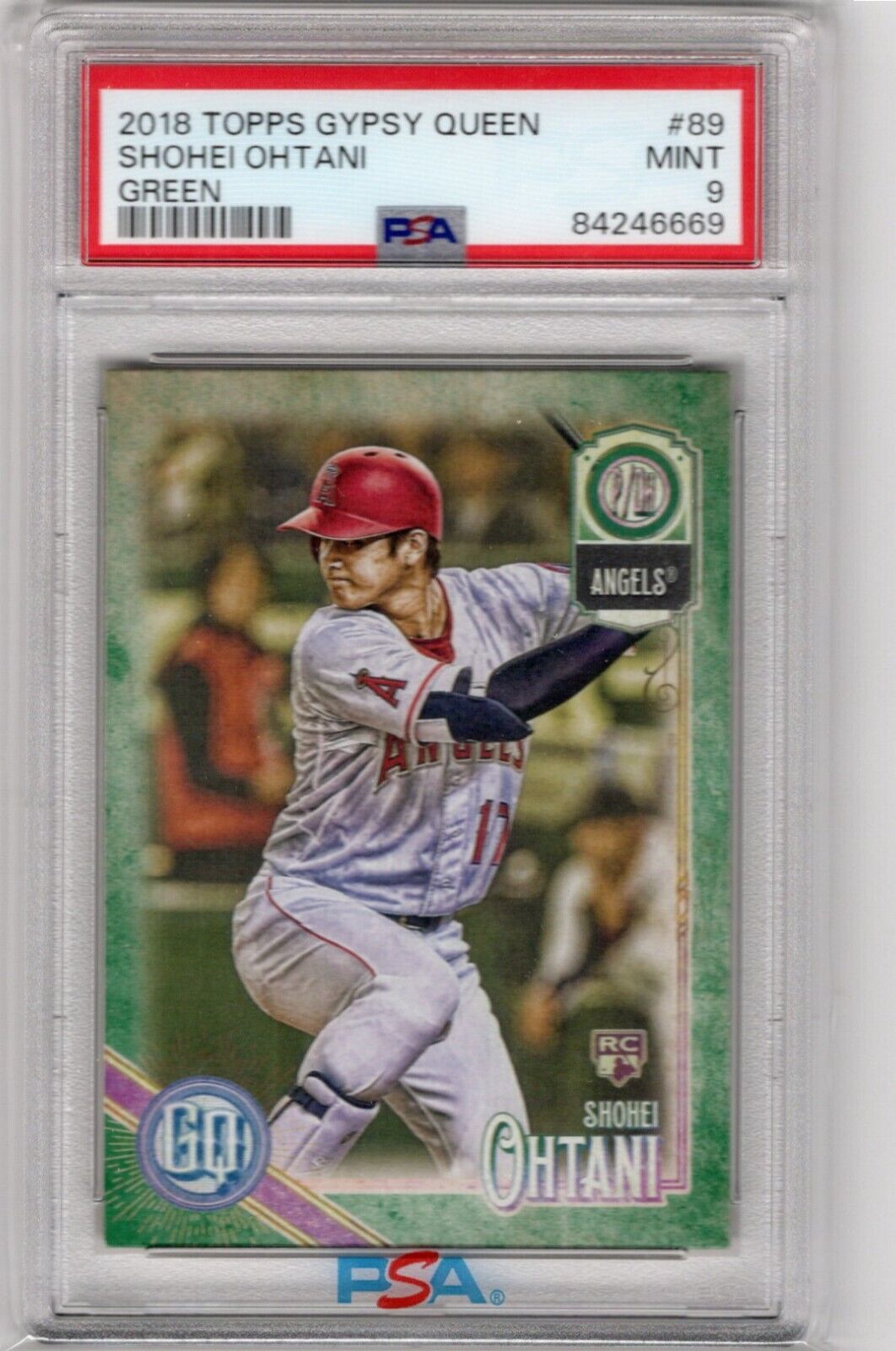 2018 Topps Gypsy Queen Shohei Ohtani Green RC PSA MT 9