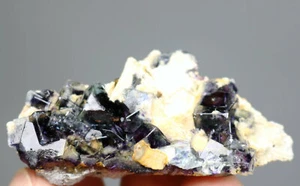 NATURAL transparent purple phantom Cube FLUORITE Mineral Specimen China - Picture 1 of 12