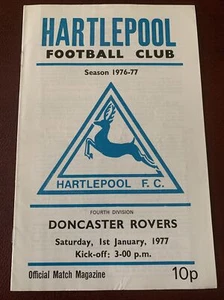 1977 Hartlepool United V Doncaster Rovers Football Soccer Match Programme - Picture 1 of 3