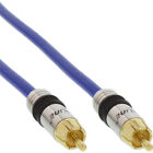 InLine Cinch Kabel, Audio, Stecker/Stecker, Premium, blau, 2m