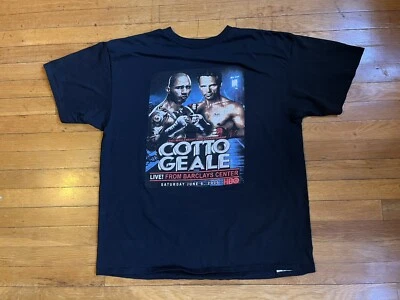 Miguel Cotto Daniel Geale Boxing Shirt Men’s XXL Black - Image 1 of 4