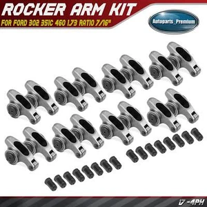 Brazos basculantes de rodillo 16 piezas 17-4PH para Ford 302 351C Cleveland 460 relación 1,73 7/16" - Imagen 1 de 9