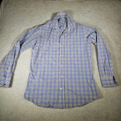 Ledbury L/S Azul Patrón A Cuadros Para Hombre Talla 16.5 Calce Ajustado Excelente Estado Bonito Foto 1 de 4