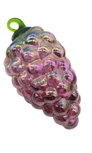 Adorno colgante con racimo de uva de vidrio artístico rosa perlado soplado a mano - Imagen 1 de 5