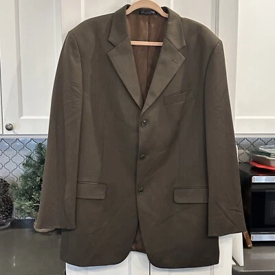 Blazer Jones New York Marrón Lana Abrigo Deportivo Traje Chaqueta 3 Botones Carrera Talla 44L Foto 1 de 4