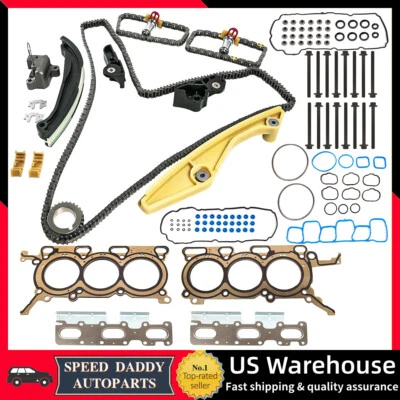 Juego de pernos de junta de culata de cadena de distribución para Ford Edge 2011-2013 3,5 L V6 DOHC Foto 1 de 4