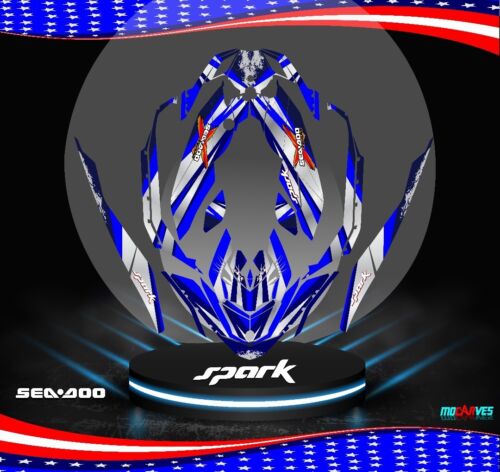SEADOO SPARK Trixx 2 Up + 3up Graphics Kit Decals  Spark Stickers Jet Ski 
