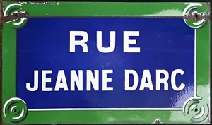 Französisches Emaille Straßenschild Straßenschild Rue Jeanne d'Arc Darc Jeanne d'Arc Paris - Bild 1 von 4