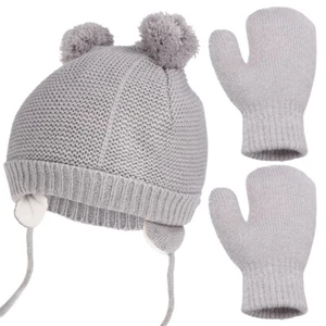 Fleece Children's Hat Glove Set Boy Baby Hats Mittens Gloves Infant - Picture 1 of 11