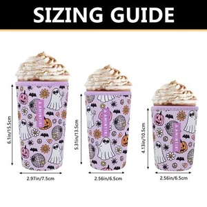 3 Pack Reusable Sleeve For Iced Coffee Cup Coffee Neoprene Sleeve For Iced&hot D - Picture 1 of 6