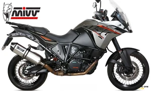 AUSPUFFE MIVV SPEED EDGE EDELSTAHL CAP CARBON FÜR KTM 1050 1090 1190 ADVENTURE - Picture 1 of 3