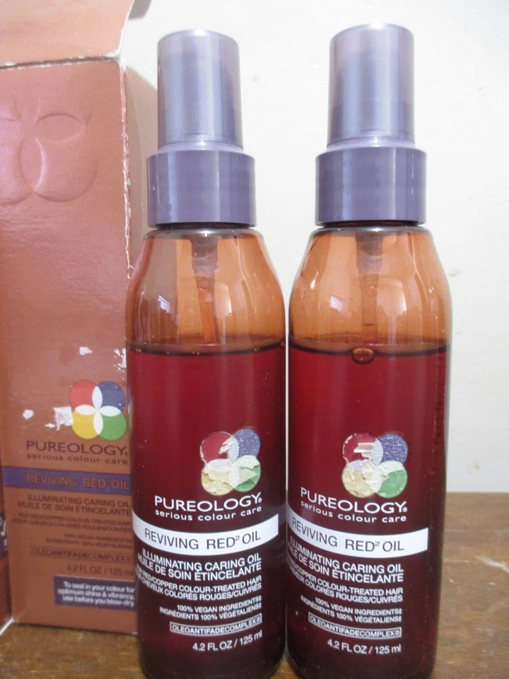 Pureology - 3 Reviving Red Oil Treatment 1oz Each