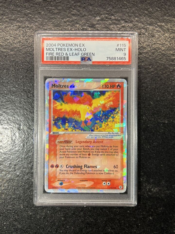 PSA 9 2004 Fire Red & Leaf Green Moltres ex 115/112 HOLO Pokemon Card