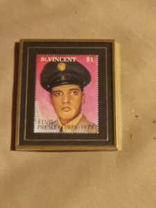 Elvis Presley - St. Vincent Stempel im Metallrahmen - 2"x3" - Bild 1 von 2