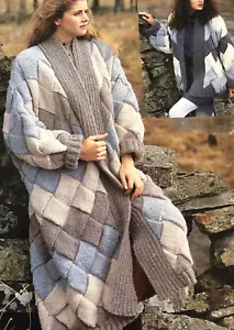 KNITTING PATTERN WOMENS LADIES COAT & JACKET CHUNKY PATTERN 34 - 44 " - No 344A - Picture 1 of 3