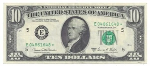 Series 1969-C $10 Federal Reserve Star Note Fr.2021-E (57063) - Picture 1 of 2
