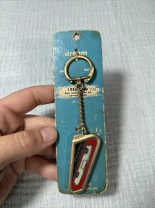 NOS Vintage Plymouth Belmont 1956 Emblem Logo Key Keychain Blank Uncut Accessory - Picture 1 of 3