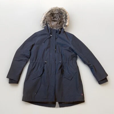 Chaqueta parka negra con capucha de piel sintética talla XL de Levi's para mujer Foto 1 de 4
