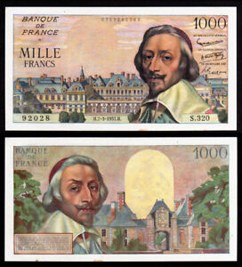 Billet France - 1000F Richelieu - 07.03.57 - S 320 - SPL - Fay : 42.25