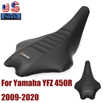Cubierta de asiento para Yamaha YFZ 450R 450 R 2009-2020 TODO negro estilo pinza acanalada Foto 1 de 4