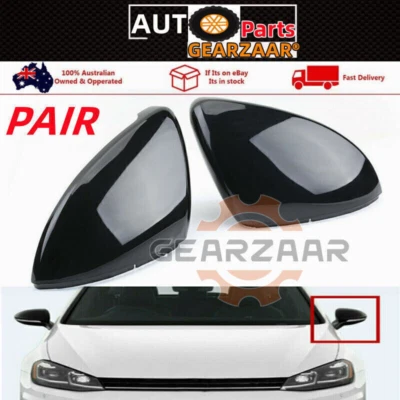 For Volkswagen VW Golf 7 MK7 R Gti Glossy Black Mirror Housing Cover Cap 2014+ - image 1 of 4