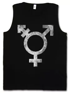 CAMISETA SIN MANGAS SÍMBOLO TRANSGÉNERO Género Trans Bigender genderqueer derechos transexuales - Imagen 1 de 1