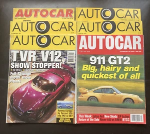 A SMALL JOBLOT OF MIXED 90’s AUTOCAR MAGAZINES 1995 1996 1997 1998 - Picture 1 of 5