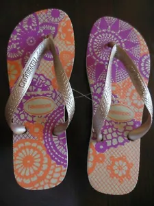 Havaianas ** Purple / Orange **USA - 9 / 10 * Unisex ***Free Shipping - Picture 1 of 4