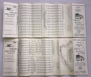 1963 MTA Los Angeles Bus Schedule Timetable Line 2 & 3 Brooklyn Ave. SilverLiner - Picture 1 of 4
