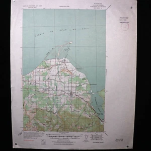 US Tactical Map Scale 1/62500 Topographic Sheet Dungeness Sequim WA 1939 - Bild 1 von 11