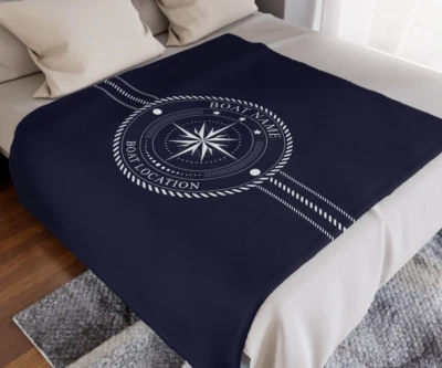 Regalo para marinero, regalo náutico, manta personalizada para dueño de barco, regalo de yate Foto 1 de 3