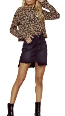 One Teaspoon 2020 Mini Skirt-Denim-Black Swan-Size 30 - Image 1 of 4