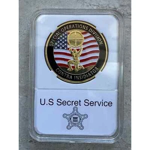 United States Secret Service Counter Sniper Team Challenge Münze mit Etui - Bild 1 von 2