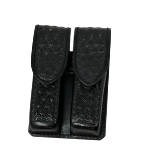 Don Hume D407 100.A Black Leather Belt Gear Double Stack Magazine Carrier Pouch - Picture 1 of 7