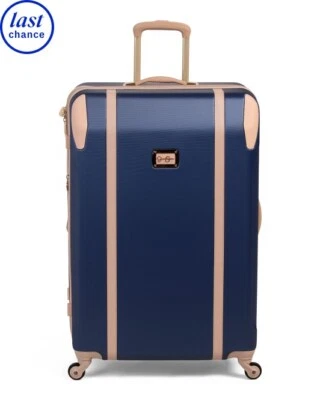 Jessica Simpson navy blue suitcase set of 2, checked bag. - Image 1 of 3
